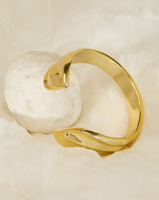 Abstract Open Cuff Bracelet, view 2