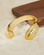 Abstract Open Cuff Bracelet, view 3