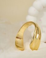 Abstract Open Cuff Bracelet, view 5