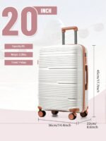 Aero Lite 20-inch carry-on suitcase in Beige, view 3