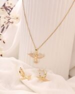 Angel Wing Necklace & Earring Set, view 2