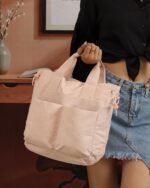 Blush Top-Handle Sling Bag in Pink, view 2