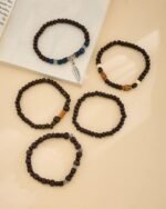 Bohemian Wooden Bead Stack (5 Pieces), view 1