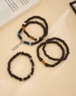 Bohemian Wooden Bead Stack (5 Pieces), view 2