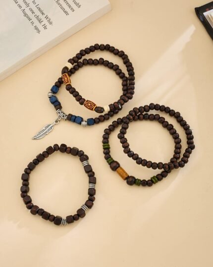 Bohemian Wooden Bead Stack (5 Pieces), view 2