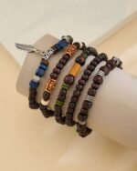 Bohemian Wooden Bead Stack (5 Pieces), view 3