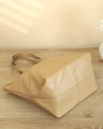 Camel Textured Tote Bag in Tan, view 5