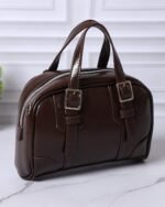 Chestnut Buckle Sling Bag in Brown, view 3