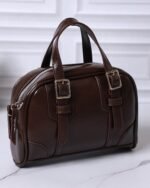 Chestnut Buckle Sling Bag in Brown, view 4