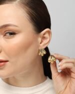 Chunky Gold Stud Earring Set (6 Pairs), view 4