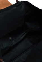 Classic Nylon Travel Bag XL with Leather Trim in Black, view 5