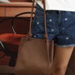 Cocoa Textured Shoulder Bag in Brown, view 1