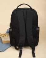 Contrast-Panel Laptop Backpack in Black, view 5