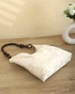 Dune Beaded-Strap Tote Bag in Beige, view 5