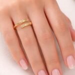 Engraved Ornate Open Ring, view 1