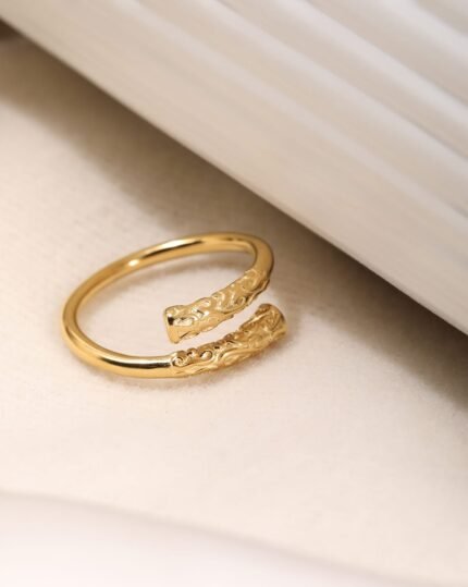 Engraved Ornate Open Ring, view 2