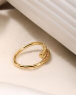 Engraved Ornate Open Ring, view 3