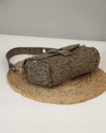 Fern Animal-Print Baguette Bag in Green, view 5