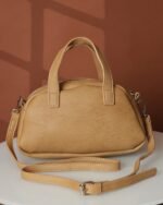 Honey Flap-Pocket Sling Bag in Tan, view 4