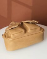 Honey Flap-Pocket Sling Bag in Tan, view 5