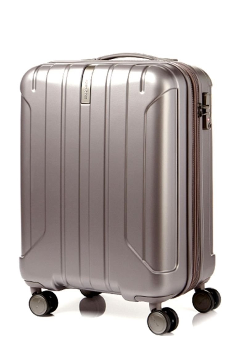 matte-hardshell-carry-on-spinner-20-inch-matte-silver-1 Matte Hardshell Carry-On Spinner 20-inch in Matte Silver, view 1
