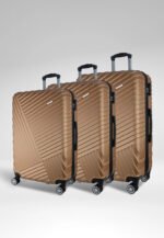 Metallic 3-Piece Hardshell Luggage Set in Gold, view 1