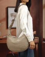 Mocha Zip-Top Hobo Bag in Taupe, view 1