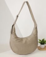 Mocha Zip-Top Hobo Bag in Taupe, view 4