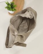 Mocha Zip-Top Hobo Bag in Taupe, view 6