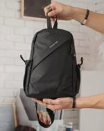 Multi-Pocket Utility Crossbody Bag in Black, view 2