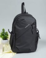 Multi-Pocket Utility Crossbody Bag in Black, view 3
