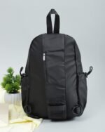 Multi-Pocket Utility Crossbody Bag in Black, view 4
