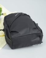Multi-Pocket Utility Crossbody Bag in Black, view 5