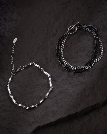 Multistrand Chain Bracelet Duo, view 1