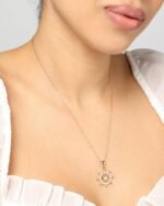 Nautical Wheel Pendant Necklace, view 1
