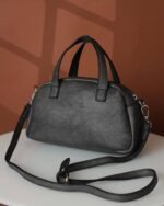 Onyx Flap-Pocket Sling Bag in Black, view 4