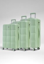 Pastel 3-Piece Hardshell Luggage Set in Light Green, view 1