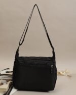 Patch Detail Crossbody Bag in Black, view 4