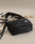 Patch Detail Crossbody Bag in Black, view 5