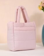 Quilted Snap Crossbody Bag in Pink, view 3