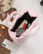 Quilted Snap Crossbody Bag in Pink, view 6