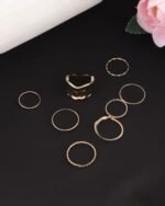 Stackable Gold Ring Set (8 Rings), view 3