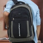 Street Print Zip Backpack in Black, view 1
