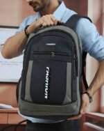 Street Print Zip Backpack in Black, view 2