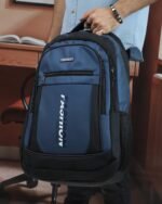 Street Print Zip Backpack in Blue, view 1