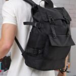 Toggle-Drawstring Rucksack in Black, view 1