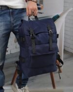 Toggle-Drawstring Rucksack in Blue, view 1