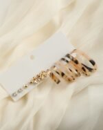 Tortoiseshell Hoop & Stud Earring Set, view 5