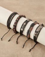 Tribal Braided Bracelet Set (5 Pieces), view 1