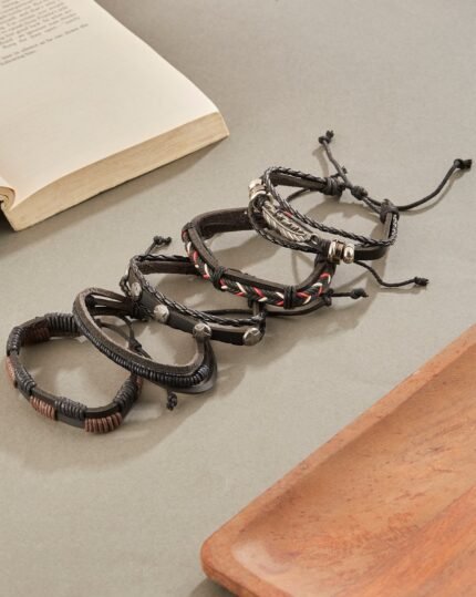 Tribal Braided Bracelet Set (5 Pieces), view 2